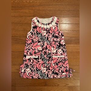 Lilly Pulitzer Pink and Black Panda Girls Shift Dress